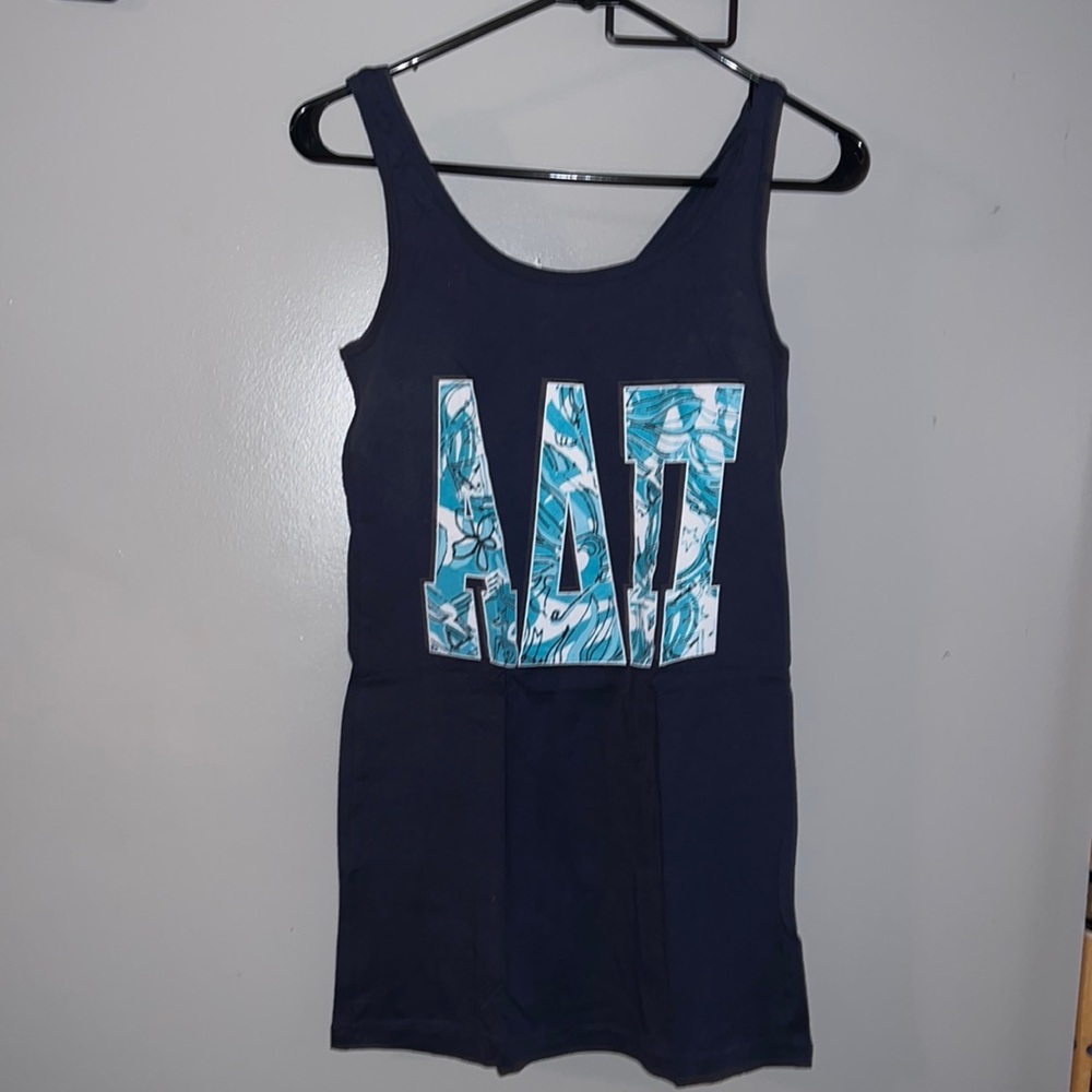 Alpha Delta Pi (ADPi) tank top with lily pulitzer adpi print